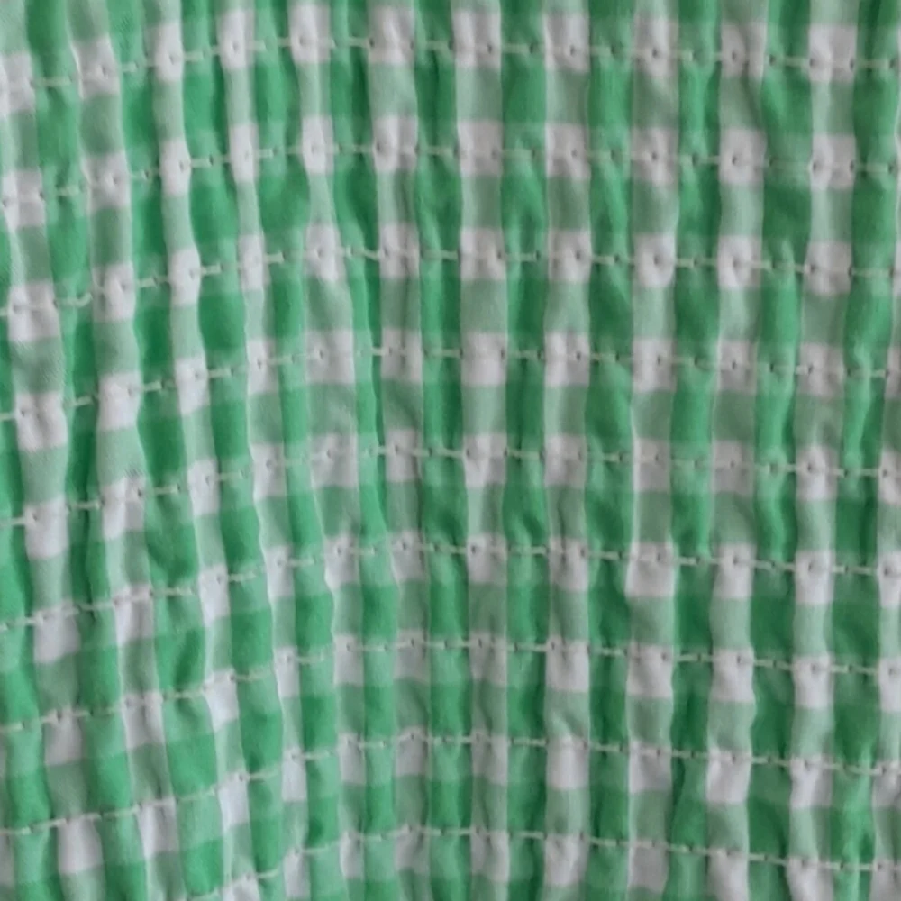 LILLY PULITZER Green And White Gingham Sun Dress Size 16